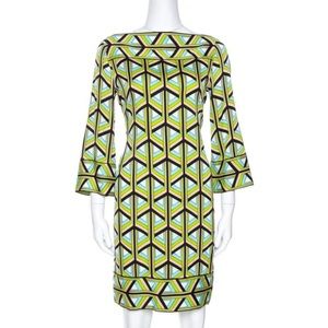 Diane Von Furstenberg Green Silk Andati Dress